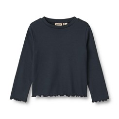 Wheat Rib T-Shirt Else LS - Navy